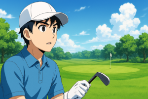 グリーンを見つめて期待